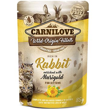 Carnilove Cat Pouch Rich in Rabbit Enriched with Marigold 85 g (8595602540181)