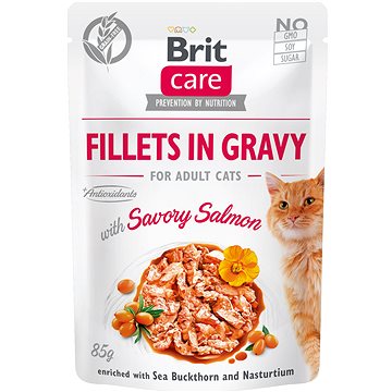 Brit Care Cat Fillets in Gravy with Savory Salmon 85 g (8595602540525)