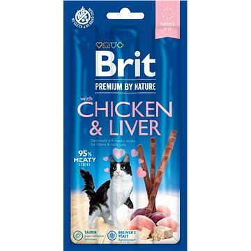 Brit Premium by Nature Cat Sticks with Chicken & Liver 3 ks (8595602544059)