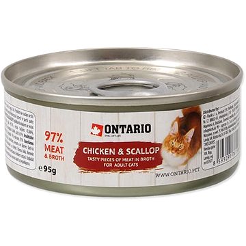 Ontario konzerva Chicken Pieces with Scallop 95g (8595091761586)