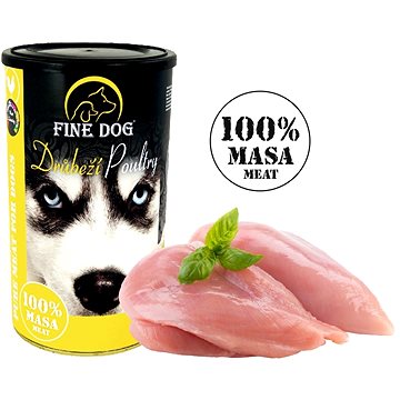 Fine Dog Konzerva drůbeží 100 % masa 1200 g (8595657302116)