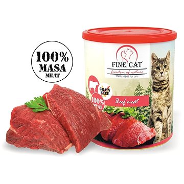 Fine Cat FoN konzerva pro kočky hovězí 100 % masa 800 g (8595657303229)