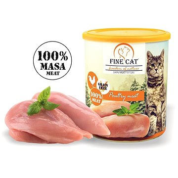 Fine Cat FoN konzerva pro kočky drůbeží 100 % masa 800 g (8595657303243)