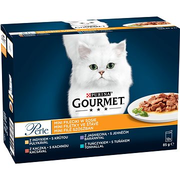 Gourmet Perle multipack minifiletky ve šťávě – mix. výběr 12 × 85 g (7613038186061)