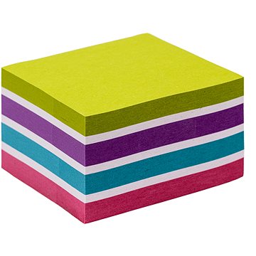 KORES CUBO Pastel Recyklovaný 75 x 75 mm, 450 lístků, mix barev (47463)
