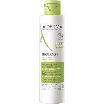 A-DERMA BIOLOGY Dermatologické odličovací mléko hydratační-čisticí 200 ml (3282770146547)