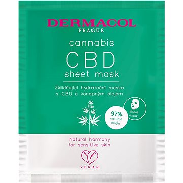DERMACOL Cannabis textilní maska s CBD (8595003124942)