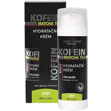 VIVACO Vivapharm Kofein a Matcha Tea hydratační krém pro muže 50 ml (8595635214370)