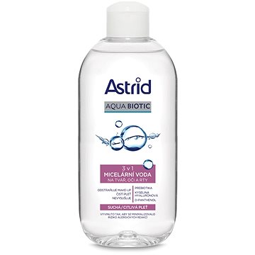 ASTRID Aqua Biotic Micelární voda 3v1 pro suchou a citlivou pleť 400 ml (8592297002437)