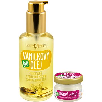 PURITY VISION Bio Vanilkový olej 100 ml + Bio Růžové máslo 20 ml ZDARMA (8595572902408)