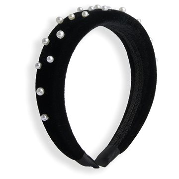 REVOLUTION Hair Headband Pearl Velvet Black (5057566657600)