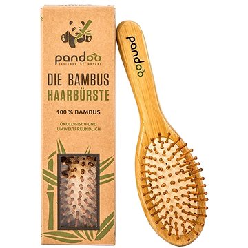 PANDOO Bambusový kartáč na vlasy s přírodními štětinami (4280001327436)