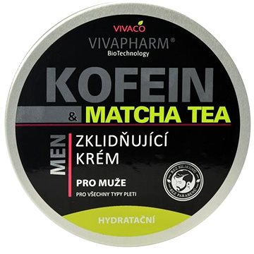VIVACO Vivapharm Kofein a Matcha Zelený Čaj Zklidňující a hydratační krém pro muže 200 ml (8595635212840)