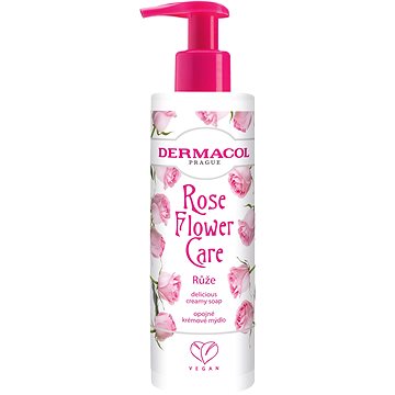 DERMACOL Flower care krémové mýdlo na ruce Růže 250 ml (8595003124034)