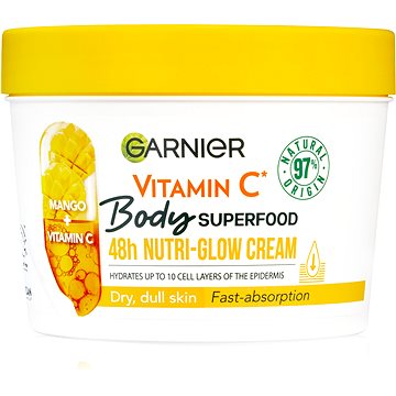 GARNIER Body Food Glow Cream Mango + Vitamin C 380 ml (3600542546133)