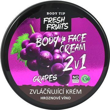 VIVACO Body Tip Fresh Hroznové víno Zvláčňující krém na obličej a Tělo 200 ml (8595635216077)