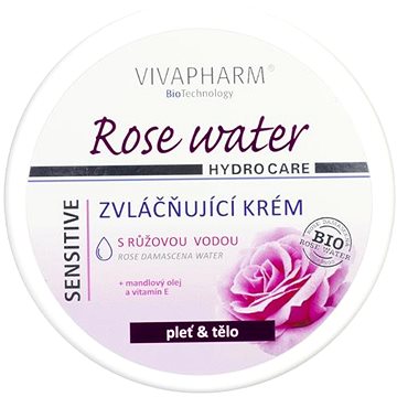 VIVACO Vivapharm Rose Water Zvláčňující krém s růžovou vodou 200 ml (8595635216343)