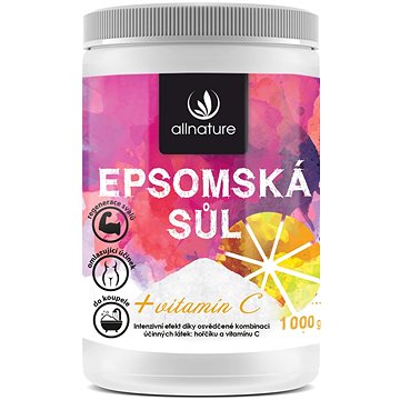 Allnature Epsomská sůl Vitamín C 1 kg (8595674632746)