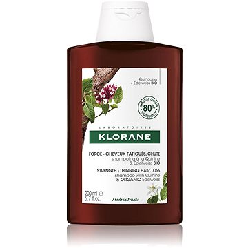 KLORANE Šampon s chininem a BIO protěží alpskou 200 ml (3282770141252)