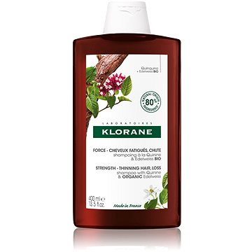 KLORANE Šampon s chininem a BIO protěží alpskou 400 ml (3282770141283)