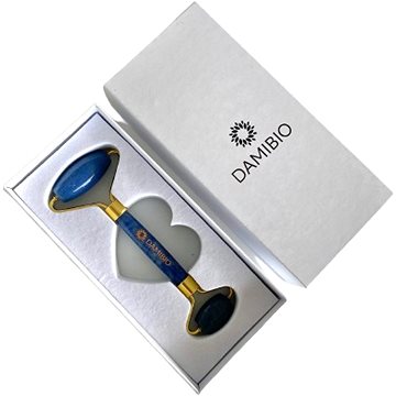 DAMIBIO Face Roller Aventurín modrý v dárkové krabičce (8590507936633)