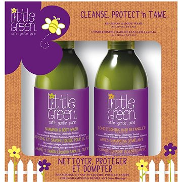 LITTLE GREEN Kids Cleanse, Protect 'n Tame Box dárková sada pro děti 3+ (669259003608)