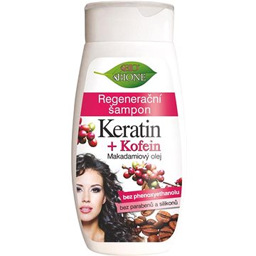 BIONE COSMETICS Bio Keratin + Kofein Regenerační výživný šampon 260 ml (8595061610586)