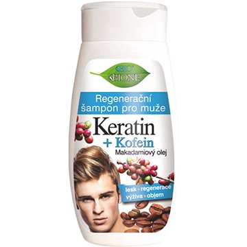 BIONE COSMETICS Bio Keratin + Kofein pro muže Regenerační výživný šampon 260 ml (8595061612702)
