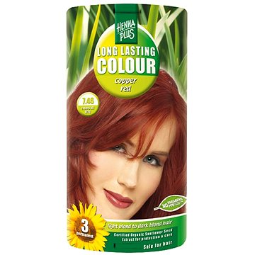 HENNAPLUS Přírodní barva na vlasy MĚDĚNĚ ČERVENÁ 7.46, 100 ml (8710267491382)
