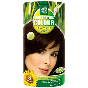 HENNAPLUS Přírodní barva na vlasy TMAVĚ MĚDĚNÁ HNĚDÁ 3.44, 100 ml (8710267491627)
