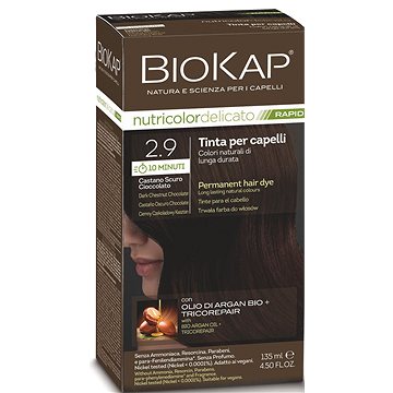 BIOKAP Delicato Rapid Barva na vlasy - 2.9 Tmavě čokoládově kaštanová 135 ml (8030243015242)