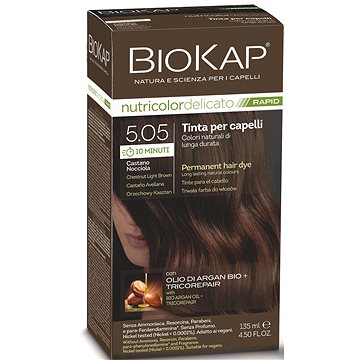 BIOKAP Delicato Rapid Barva na vlasy - 5.05 Kaštanově oříšková 135 ml (8030243025647)