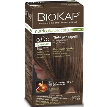 BIOKAP Delicato Rapid Barva na vlasy - 6.06 Tmavá blond Havana 135 ml (8030243015273)