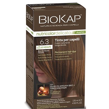 BIOKAP Delicato Rapid Barva na vlasy - 6.30 Tmavá blond zlatá 135 ml (8030243025661)