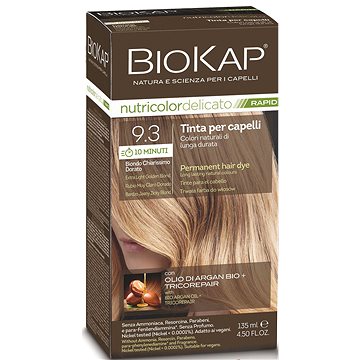 BIOKAP Delicato Rapid Barva na vlasy - 9.3 Světlá zlatá blond 135 ml (8030243015297)