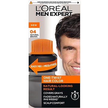 L'ORÉAL PARIS Men Expert Semi-permanentní barva na vlasy 04 Hnědá (3600523993635)