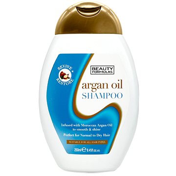BEAUTY FORMULAS Šampon s arganovým olejem pro normální až suché vlasy 250 ml (5012251013574)
