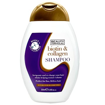 BEAUTY FORMULAS Šampon s biotinem a kolagenem pro jemné unavené vlasy 250 ml (5012251013598)