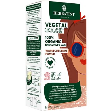 HERBATINT Vegetal Colour Bio Rostlinná barva na vlasy Warm Chestnut Power (8016744803045)