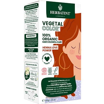 HERBATINT Vegetal Colour Bio Rostlinná barva na vlasy Henna Love Power (8016744803083)