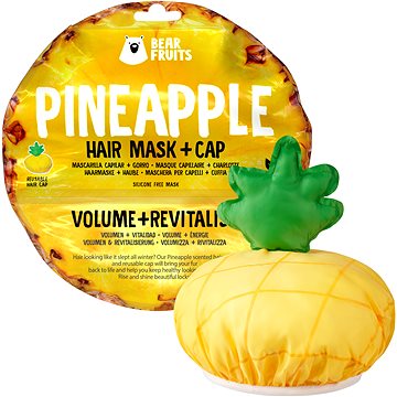 BEAR FRUITS Vlasová maska s čepicí Pineapple detox revitalise 200ml (8001841659466)