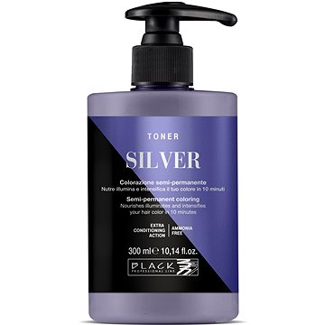 BLACK PROFESSIONAL Barevný toner na vlasy Silver 300 ml (8008423001637)
