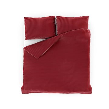 Kvalitex s proužkem 140 × 200, 70 × 90 cm červené (7820101110Z)