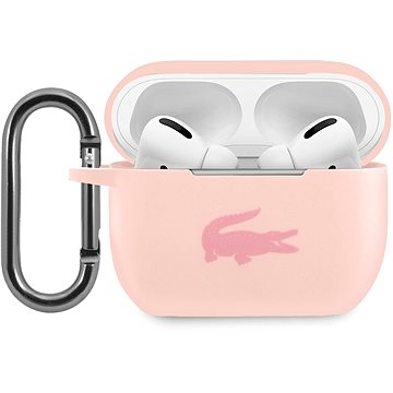 Lacoste Liquid Silicone Glossy Printing Logo pouzdro pro Apple Airpods Pro Pink (LCAPSI)