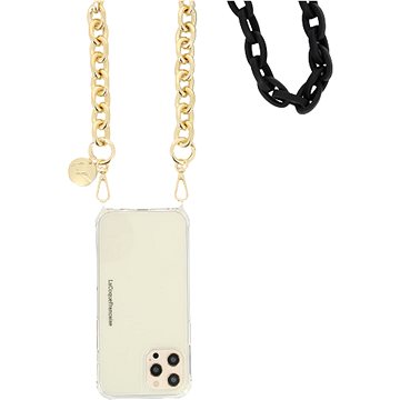 La Coque Francaise Lina phone chain gold and black (LE265165)