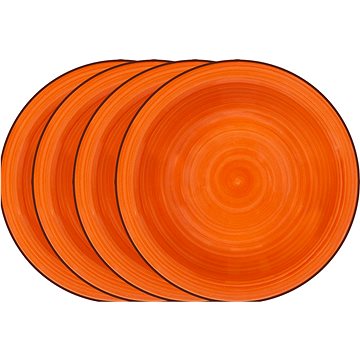 LAMART Set hlubokých talířů 4 ks oranžové LT9063 HAPPY (LT9063 HAPPY)