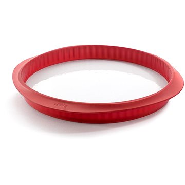 LEKUE Zapékací forma s odnímatelným talířem na quiche Lékué Quiche Pan 28 cm | červená (2412528R14M150)