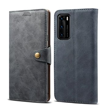 Lenuo Leather pro Huawei P40, šedé (470930)