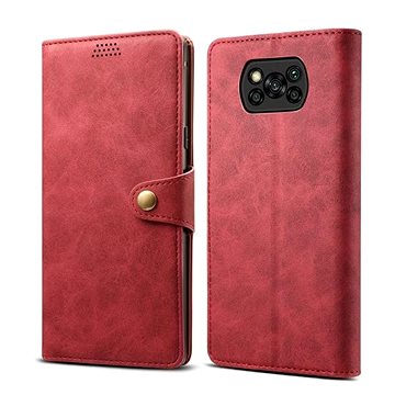 Lenuo Leather pro Xiaomi Poco X3, červená (475110)