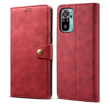 Lenuo Leather pro Xiaomi Redmi Note 10, červené (348001)